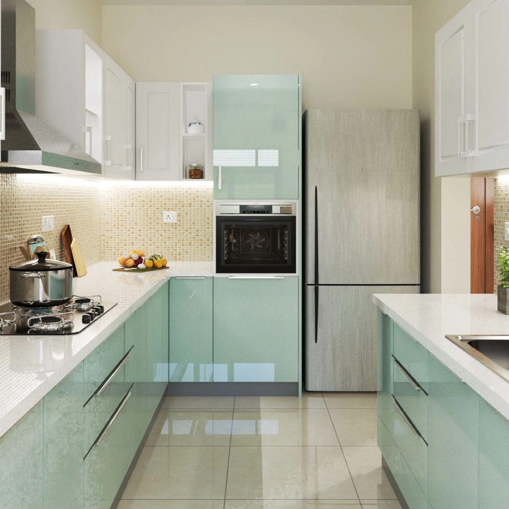 Modular Kitchen Blueish